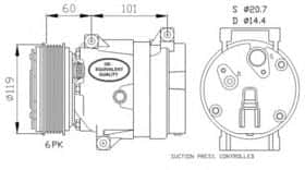 Компресор кондиціонера NRF 32102