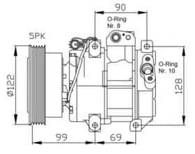 Компрессор кондиционера NRF 32442G