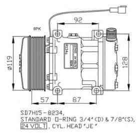 Компресор кондиціонера NRF 32807G