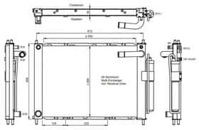 Радіатор кондиціонера NRF 350055