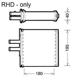 Радиатор печки NRF 54223