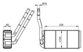 Радиатор печки NRF 54264
