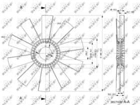 Крыльчатка вентилятора системы охлаждения двигателя NRF 49830