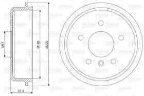 Гальмівний барабан Valeo 237068