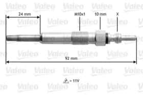 Свеча накала Valeo 345104