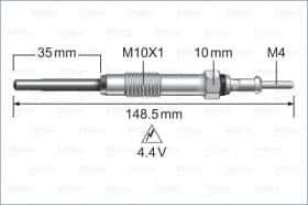 Свеча накала Valeo 345225