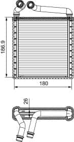 Радіатор пічки Valeo 811500