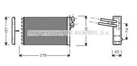 Радіатор пічки AVA Quality Cooling AI6156
