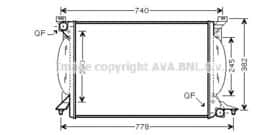 Радіатор охолодження двигуна AVA Quality Cooling AIA2206