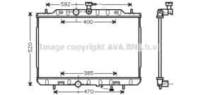 Радіатор охолодження двигуна AVA Quality Cooling DN2291