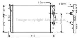 Радиатор охлаждения двигателя AVA Quality Cooling IVA2049