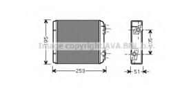 Радіатор пічки AVA Quality Cooling LA6020