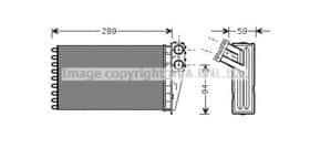 Радіатор пічки AVA Quality Cooling PEA6227