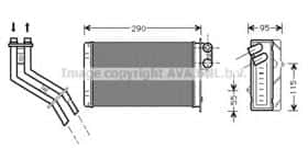 Радіатор пічки AVA Quality Cooling RT6227