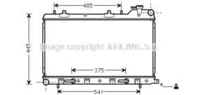 Радіатор охолодження двигуна AVA Quality Cooling SU2075