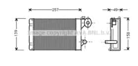 Радіатор пічки AVA Quality Cooling VN6062