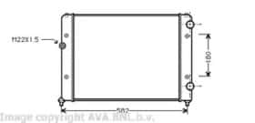 Радіатор охолодження двигуна AVA Quality Cooling VNA2119