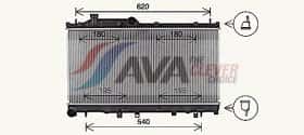 Радиатор охлаждения двигателя AVA Quality Cooling su2116