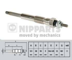 Свічка розжарювання Nipparts J5712016