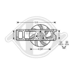 Вентилятор системы охлаждения двигателя Diederichs dcl1184