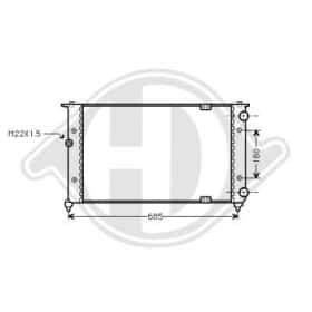 Радіатор охолодження двигуна Diederichs dcm3002