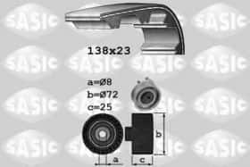 Комплект ремня ГРМ Sasic 1756060