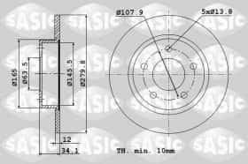Тормозной диск Sasic 9004826J