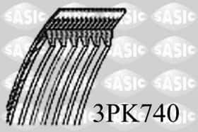Поліклиновий ремінь Sasic 3pk740