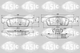Тормозные колодки Sasic 6214029