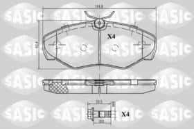 Тормозные колодки Sasic 6214007