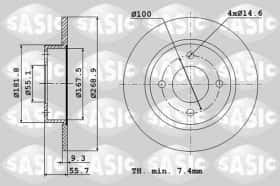 Тормозной диск Sasic 6106058