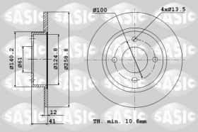 Тормозной диск Sasic 6104001