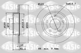 Тормозной диск Sasic 9004437J