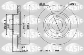 Тормозной диск Sasic 9004432J