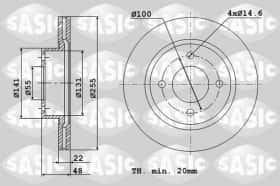 Тормозной диск Sasic 6106060