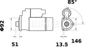 Стартер Mahle MS 405 Стартер Mahle MS 405