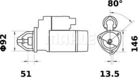 Стартер Mahle MS 558