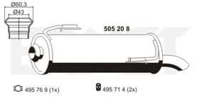 Глушитель выхлопных газов конечный Ernst 505208