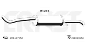Глушитель выхлопных газов конечный