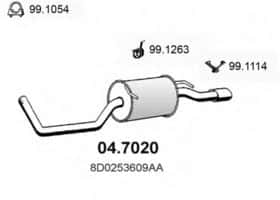 Глушник вихлопних газів кінцевий