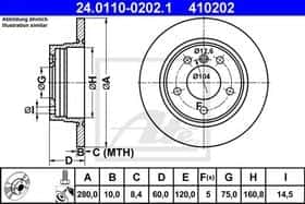 Гальмівний диск ATE 24.0110-0202.1