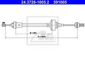 Трос зчеплення ATE 24.3728-1005.2