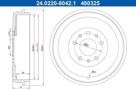 Тормозной барабан ATE 24022280421