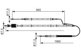 Трос ручного гальма Bosch 1987482805