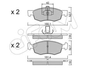 Гальмівні колодки Cifam 822-274-2