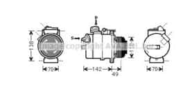 Компрессор кондиционера Prasco BWK389