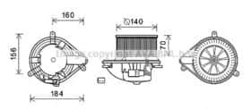 Вентилятор салону Prasco RT8572 Вентилятор салону Prasco RT8572