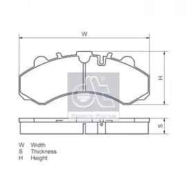 Тормозные колодки DT Spare Parts 1393106
