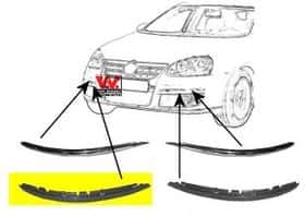 Облицовка бампера Van Wezel 5886482