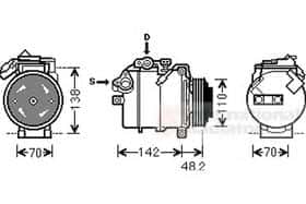 Компрессор кондиционера Van Wezel 0600K385